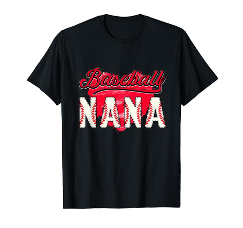 Baseball Nana Grandma Grandson Grandkids T-Shirt - Graphic Print Men Women - T-Shirt, Sweatshirt, Hoodie