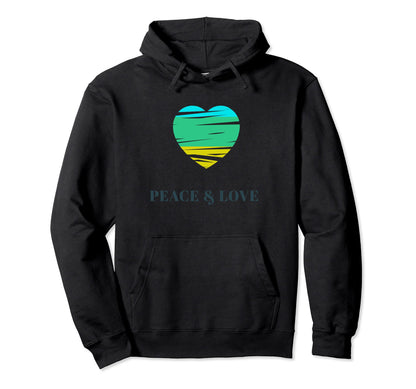 Peace Love Hoodie - Custom Art Print Unisex - T-Shirt, Sweatshirt, Hoodie