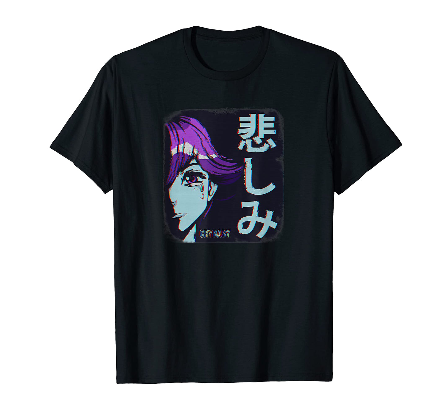 Sad Vaporwave Crybaby Aestetic Gothic T-Shirt - Minimalist Print Unisex - T-Shirt, Sweatshirt, Hoodie