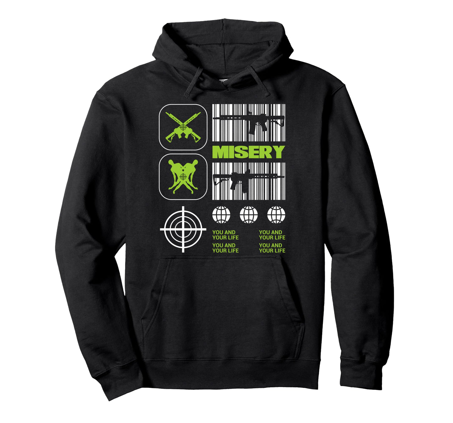 Misery Sad Aesthetic Edgy Streetwear Hoodie - Streetwear Style for Adults - T-Shirt, Sweatshirt, Hoodie