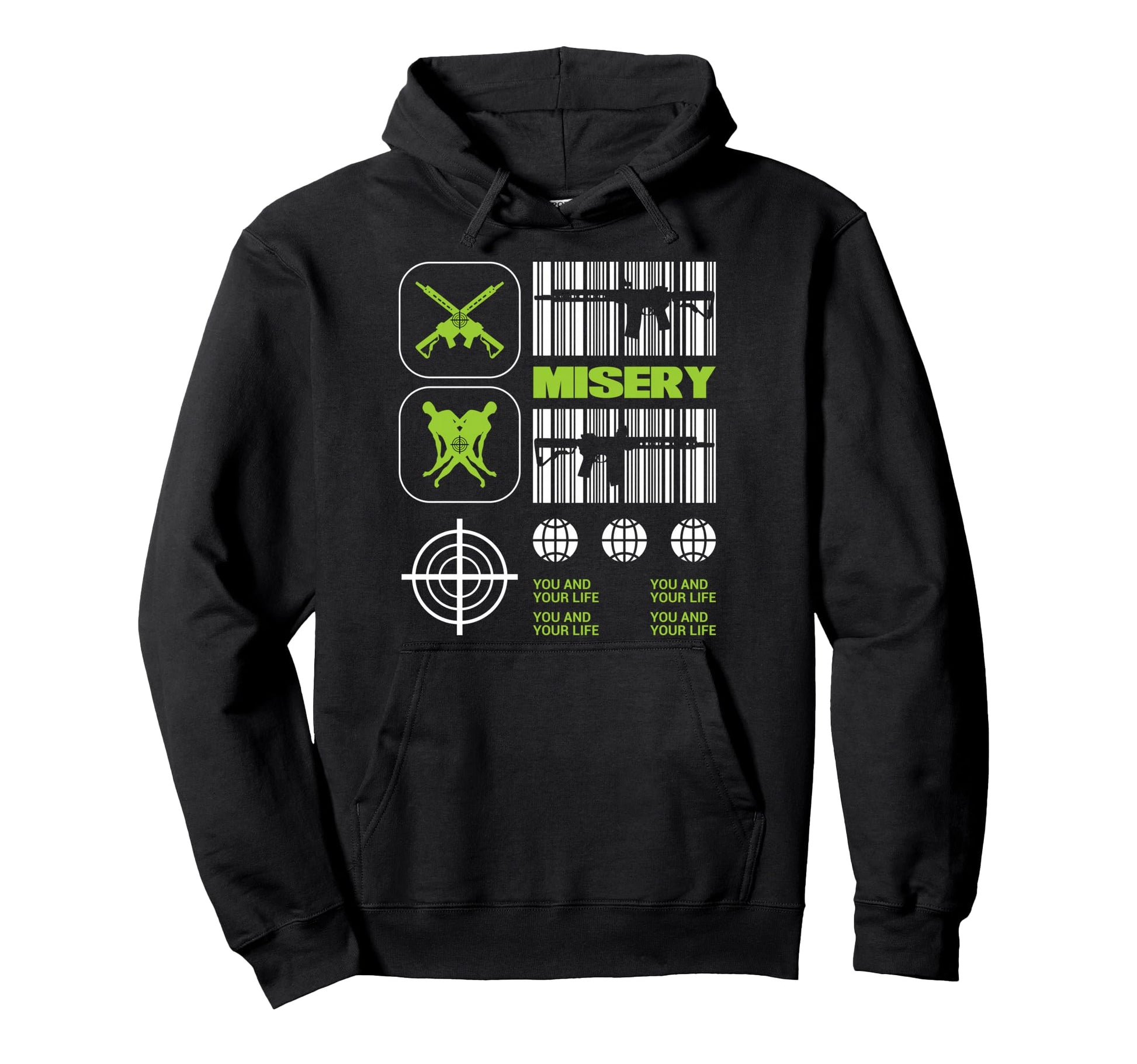 Misery Sad Aesthetic Edgy Streetwear Hoodie - Streetwear Style for Adults - T-Shirt, Sweatshirt, Hoodie