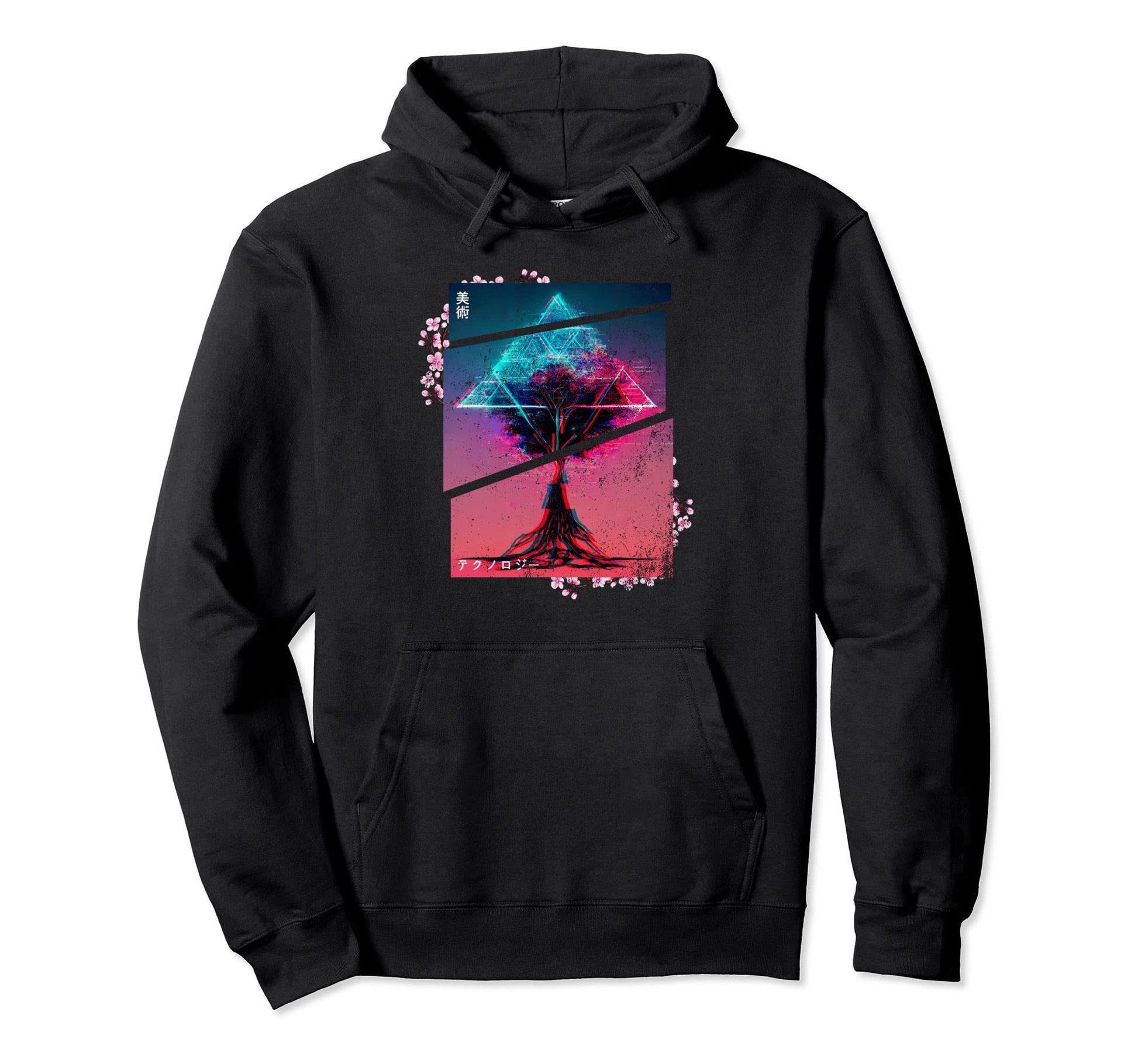 Retrowave Roots Tree Indie Life And Lofi Hoodie - Unique Graphic Unisex - T-Shirt, Sweatshirt, Hoodie