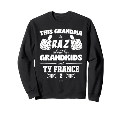 Grandma Crazy Ty France Cincinnati Sweatshirt - Graphic Print Men Women - T-Shirt, Sweatshirt, Hoodie