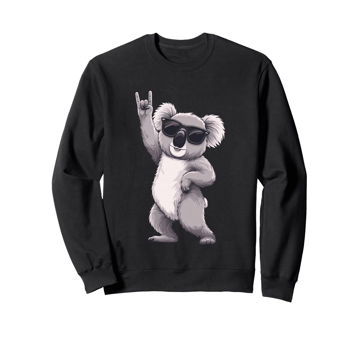 Koala Rock Hand Sign Sunglasses Sweatshirt - Casual Everyday Wear Unisex - T-Shirt, Sweatshirt, Hoodie