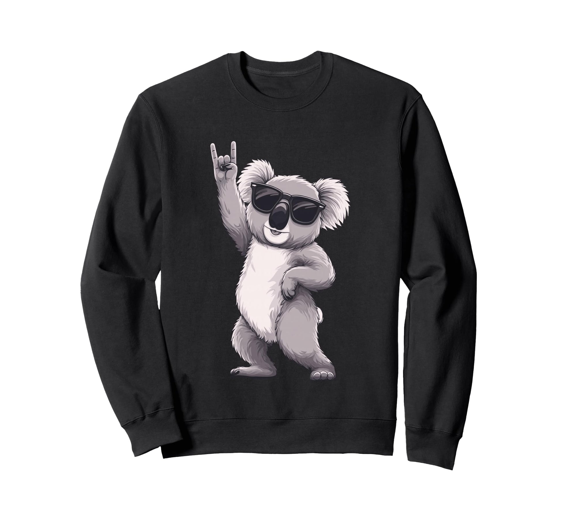 Koala Rock Hand Sign Sunglasses Sweatshirt - Casual Everyday Wear Unisex - T-Shirt, Sweatshirt, Hoodie