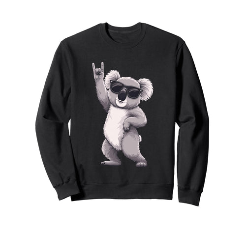Koala Rock Hand Sign Sunglasses Sweatshirt - Casual Everyday Wear Unisex - T-Shirt, Sweatshirt, Hoodie