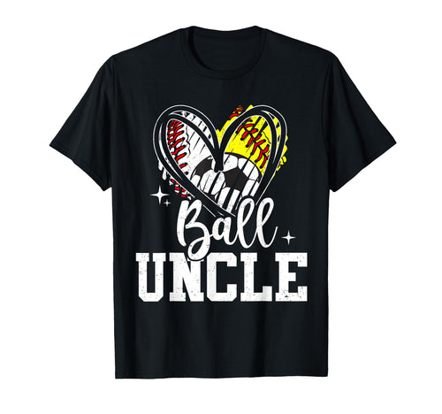 Ball Uncle Baseball Softball Soccer Uncle T-Shirt - Custom Art Print Unisex - T-Shirt, Sweatshirt, Hoodie