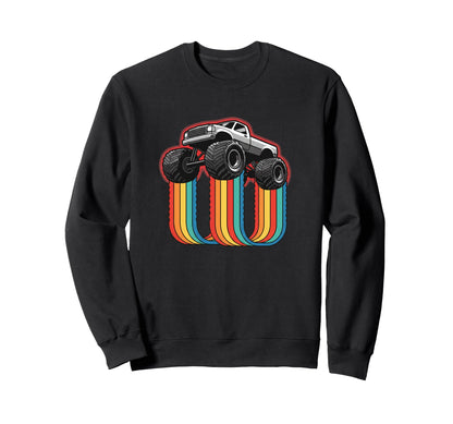 Trucks Off Road Rainbow Sweatshirt - Graphic Print Men Women - T-Shirt, Sweatshirt, Hoodie