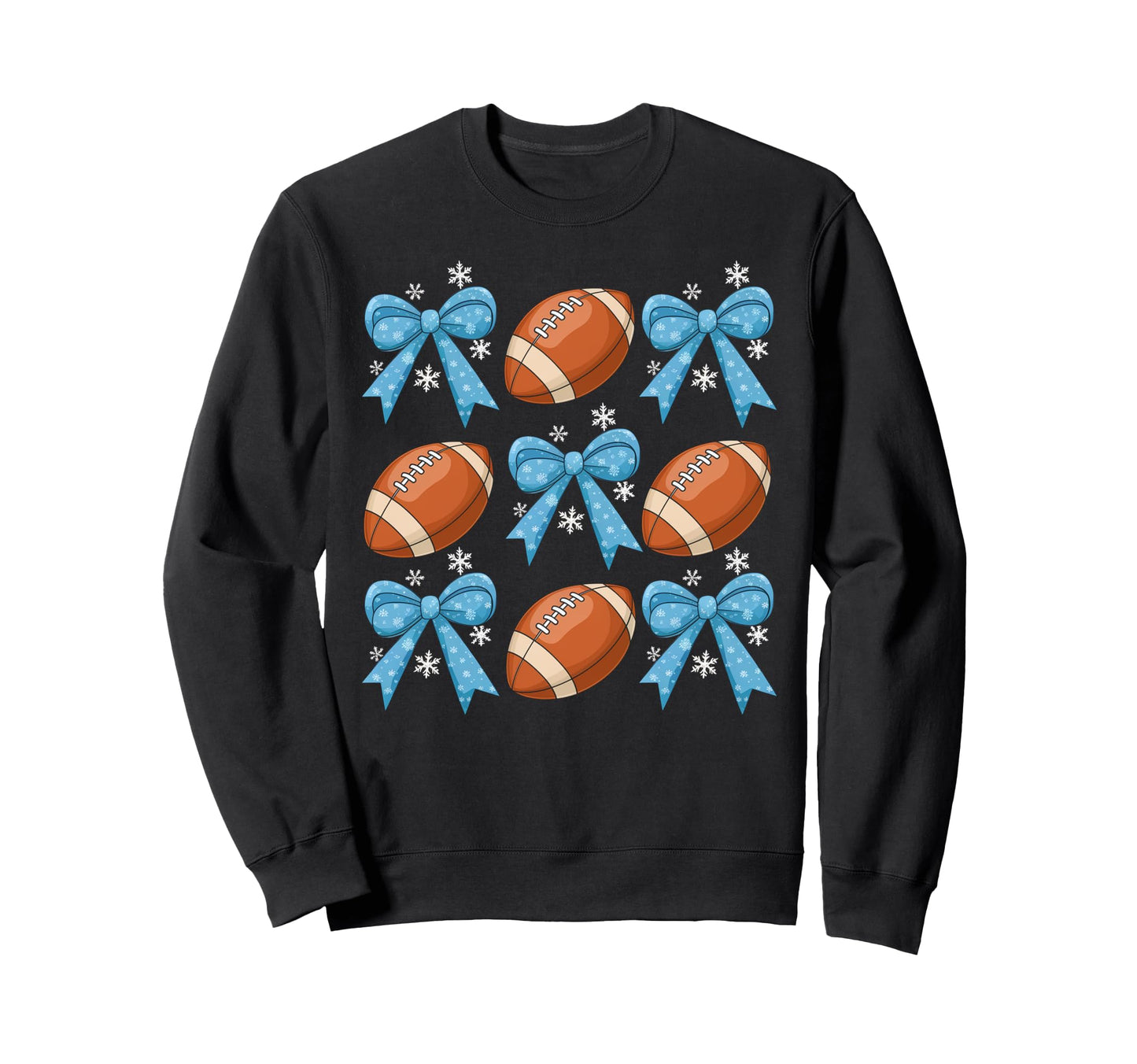 Bow Football Coquette Football Mom Sweatshirt - Minimalist Print Men Women - T-Shirt, Sweatshirt, Hoodie