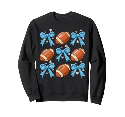 Bow Football Coquette Football Mom Sweatshirt - Minimalist Print Men Women - T-Shirt, Sweatshirt, Hoodie