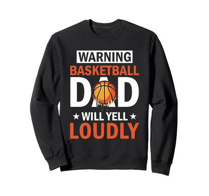 Fathers Day Basketball Dad Game Day Sweatshirt - Minimalist Print Men Women - T-Shirt, Sweatshirt, Hoodie