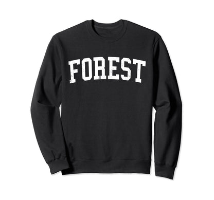 Forest Va Distressed White Varsity Sweatshirt - Streetwear Style for Adults - T-Shirt, Sweatshirt, Hoodie