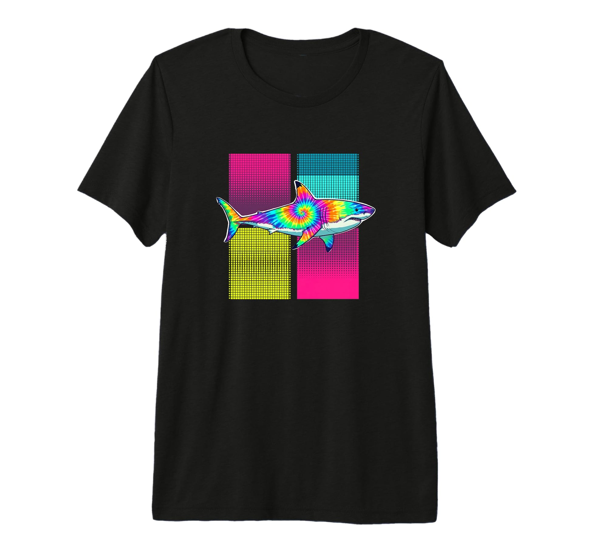 Tie Dye Shark Aesthetic Vaporwave T-Shirt - Novelty Apparel for Adults - T-Shirt, Sweatshirt, Hoodie