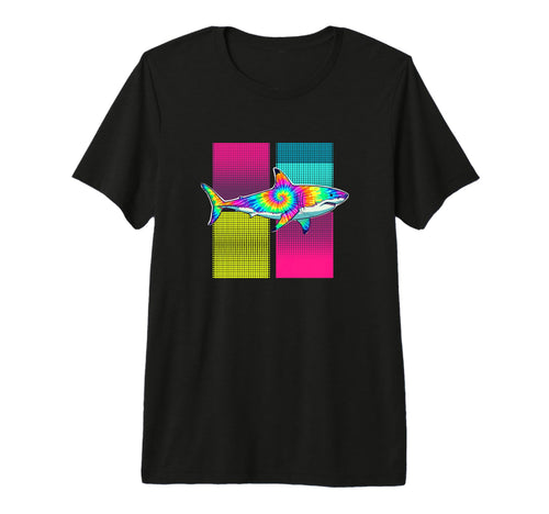 Tie Dye Shark Aesthetic Vaporwave T-Shirt - Novelty Apparel for Adults - T-Shirt, Sweatshirt, Hoodie