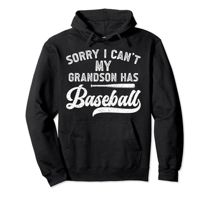 My Grandson Has Baseball Grandpa Hoodie - Trendy Graphic for Adults - T-Shirt, Sweatshirt, Hoodie