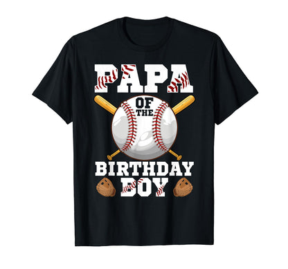 Papa Birthday Baseball 1St Birthday T-Shirt - Minimalist Print for Adults - T-Shirt, Sweatshirt, Hoodie