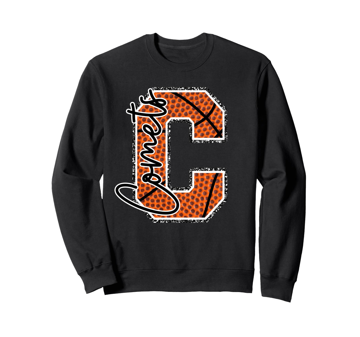 Comets Basketball Letter Bball Sweatshirt - Fun Novelty Design Men Women - T-Shirt, Sweatshirt, Hoodie