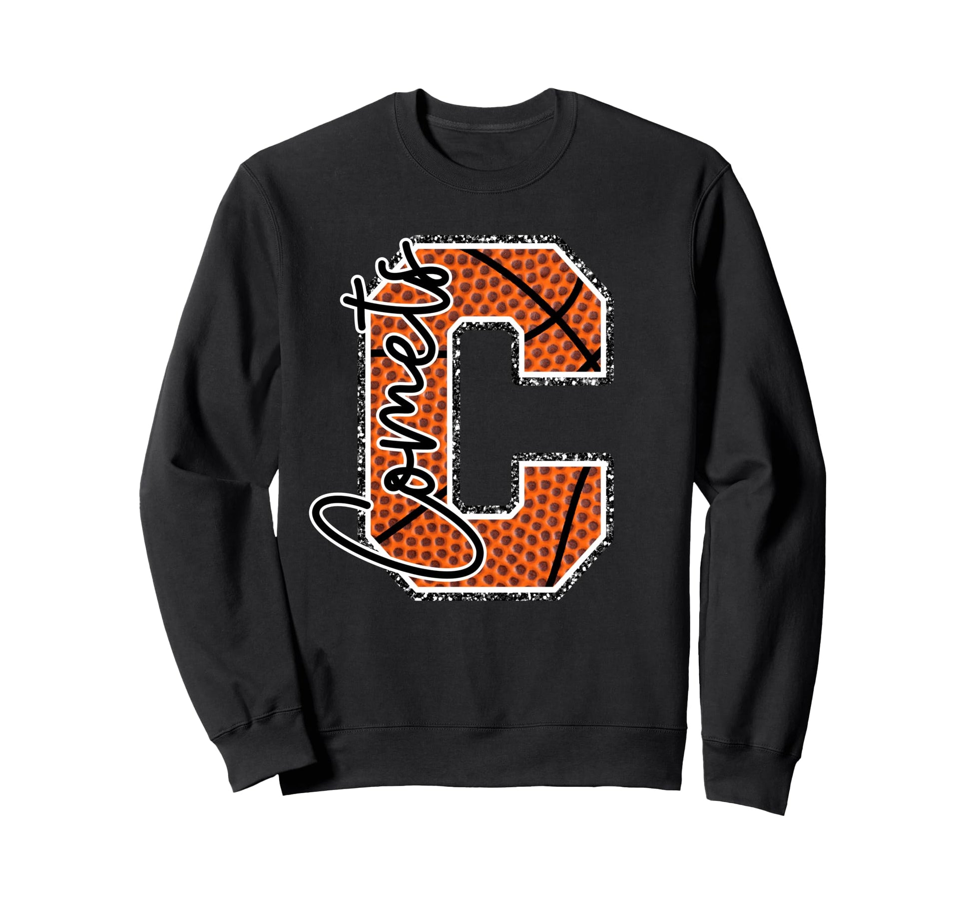 Comets Basketball Letter Bball Sweatshirt - Fun Novelty Design Men Women - T-Shirt, Sweatshirt, Hoodie
