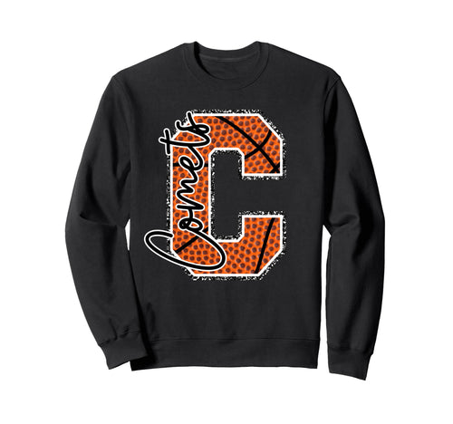 Comets Basketball Letter Bball Sweatshirt - Fun Novelty Design Men Women - T-Shirt, Sweatshirt, Hoodie