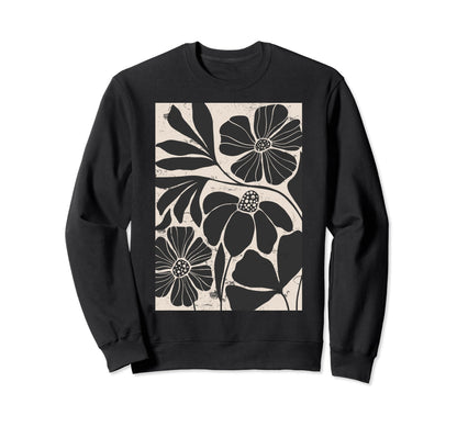 Boho Wildflower Daisy Botanical Sweatshirt - Novelty Apparel for Adults - T-Shirt, Sweatshirt, Hoodie
