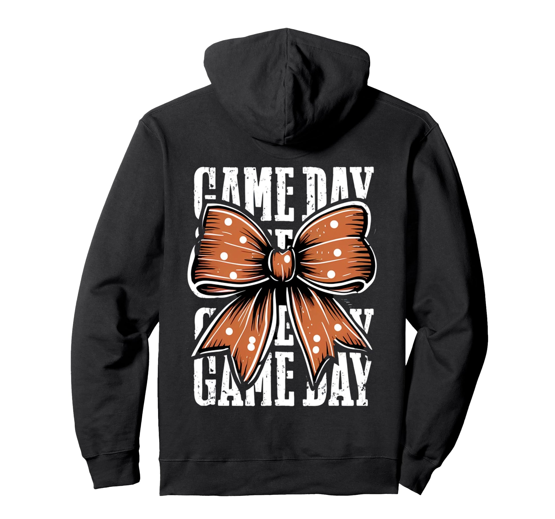 Game Day Football Bow Fall Coquette Hoodie - Custom Art Print Men Women - T-Shirt, Sweatshirt, Hoodie