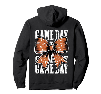 Game Day Football Bow Fall Coquette Hoodie - Custom Art Print Men Women - T-Shirt, Sweatshirt, Hoodie