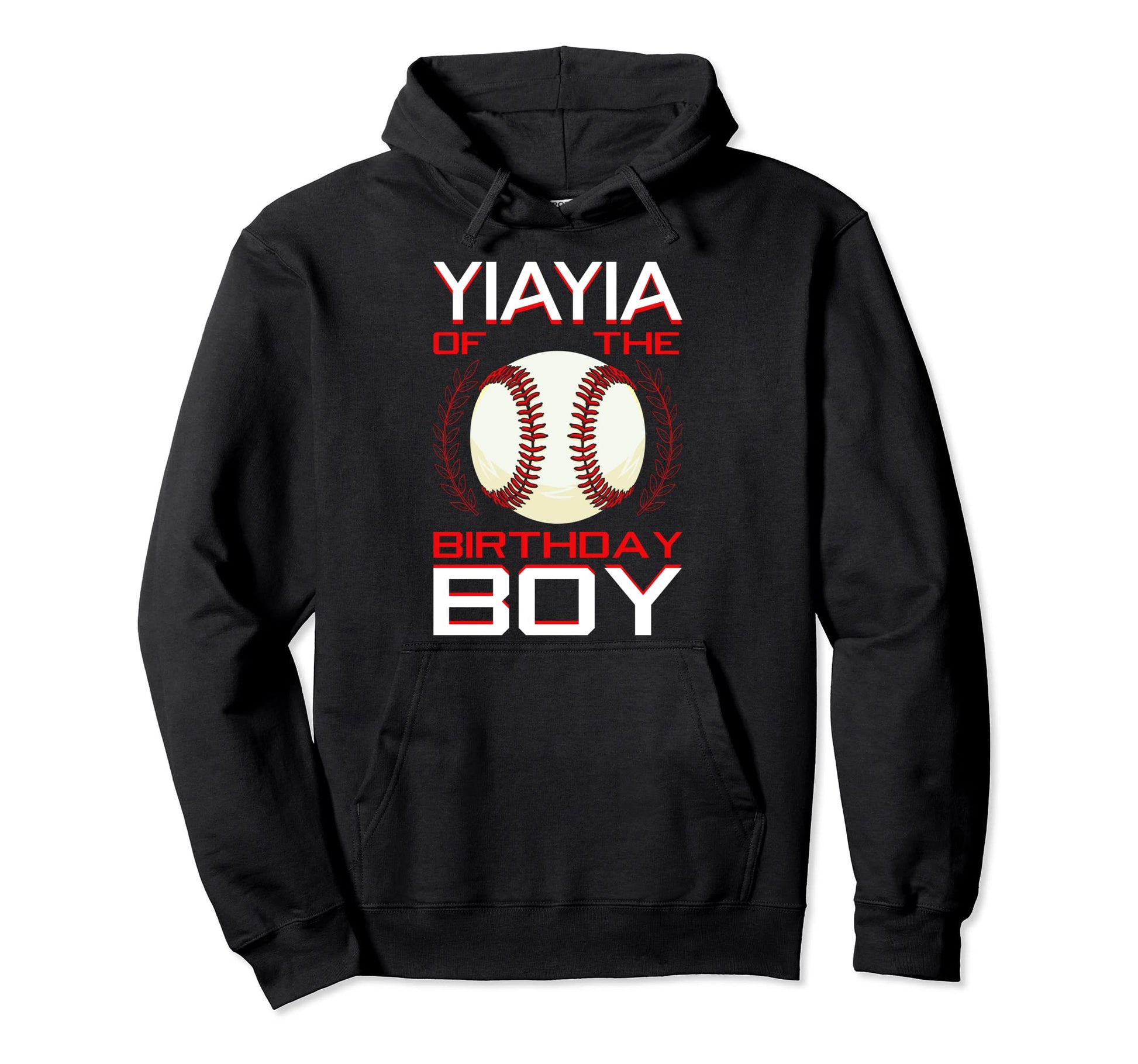 Yiayia Birthday Baseball Theme Bday Hoodie - Casual Everyday Wear Unisex - T-Shirt, Sweatshirt, Hoodie
