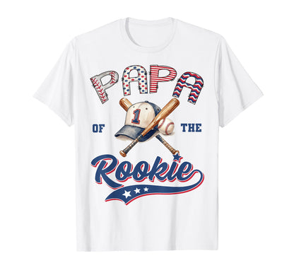 Papa Rookie Year 1St Birthday Baseball T-Shirt - Unique Graphic Men Women - T-Shirt, Sweatshirt, Hoodie