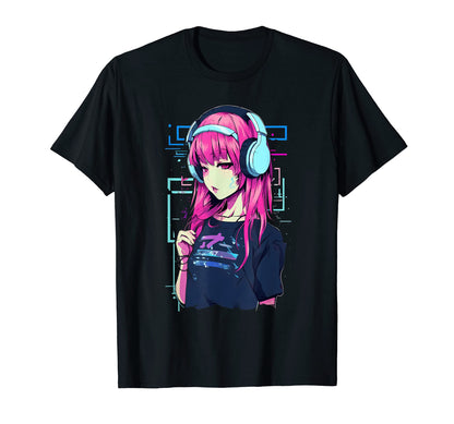 Vaporwave Synthwave Japan Sad Anime T-Shirt - Custom Art Print Men Women - T-Shirt, Sweatshirt, Hoodie