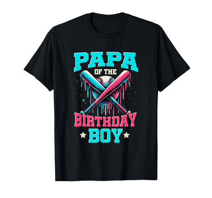 Papa Birthday Baseball Ice Cream Sprinkles T-Shirt - Unique Graphic Unisex - T-Shirt, Sweatshirt, Hoodie