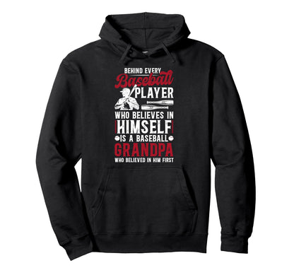 Baseball Grandpa Proud Grandpa Baseball Hoodie - Trendy Graphic Unisex - T-Shirt, Sweatshirt, Hoodie