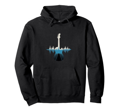 Guitar Sound Wave Musician Hoodie - Casual Everyday Wear Men Women - T-Shirt, Sweatshirt, Hoodie
