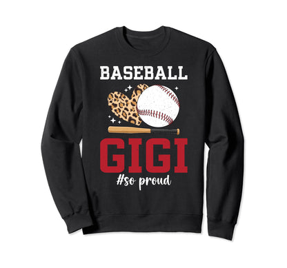 Baseball Gigi So Proud Grandma Sweatshirt - Minimalist Print Men Women - T-Shirt, Sweatshirt, Hoodie