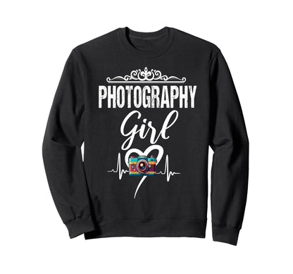 Womens Funny Photographer Camera Sweatshirt - Novelty Apparel for Adults - T-Shirt, Sweatshirt, Hoodie
