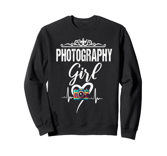 Womens Funny Photographer Camera Sweatshirt - Novelty Apparel for Adults - T-Shirt, Sweatshirt, Hoodie