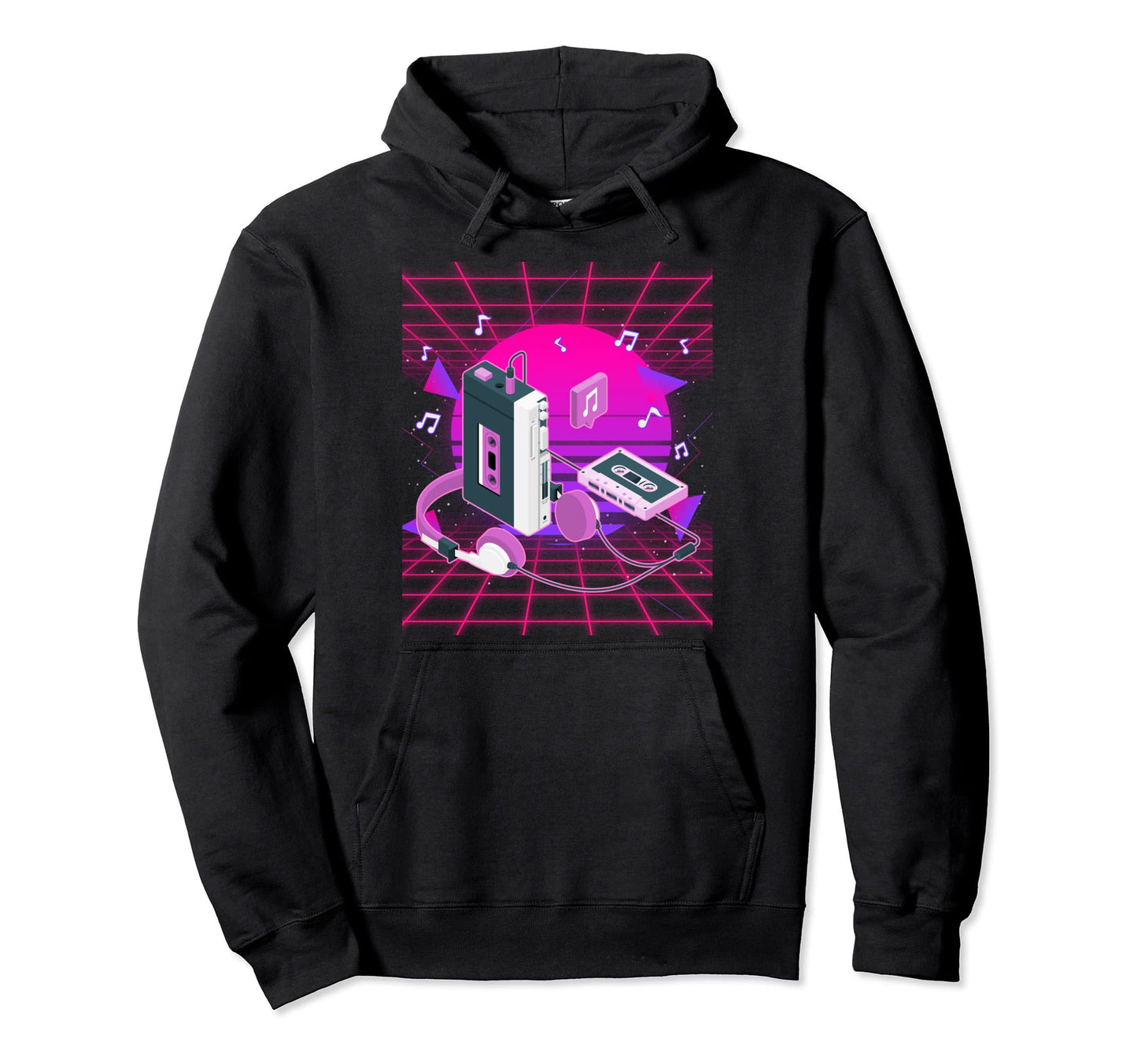 Vaporwave Aesthetic 80S Music Lover Hoodie - Unique Graphic Men Women - T-Shirt, Sweatshirt, Hoodie