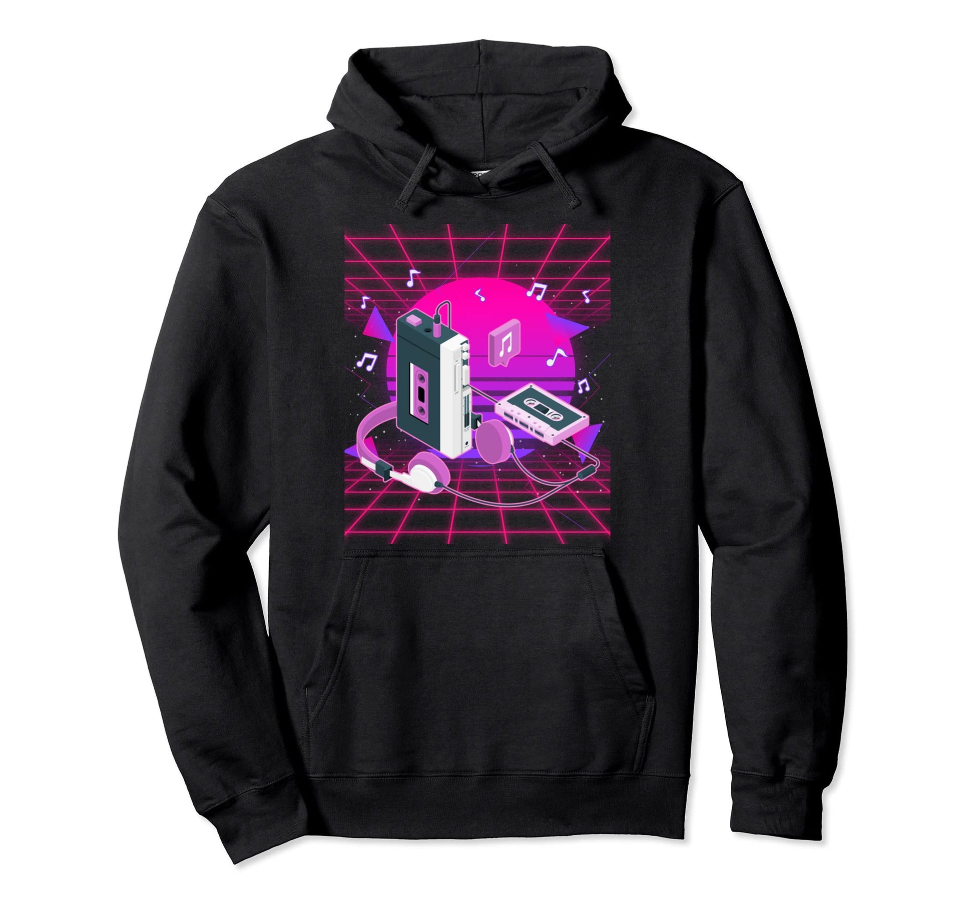 Vaporwave Aesthetic 80S Music Lover Hoodie - Unique Graphic Men Women - T-Shirt, Sweatshirt, Hoodie