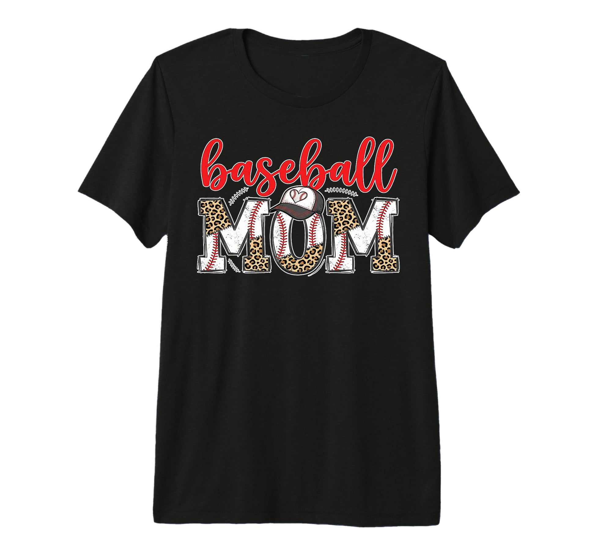 Baseball Mom Leopard Sports Mama Game T-Shirt - Aesthetic Graphic Unisex - T-Shirt, Sweatshirt, Hoodie