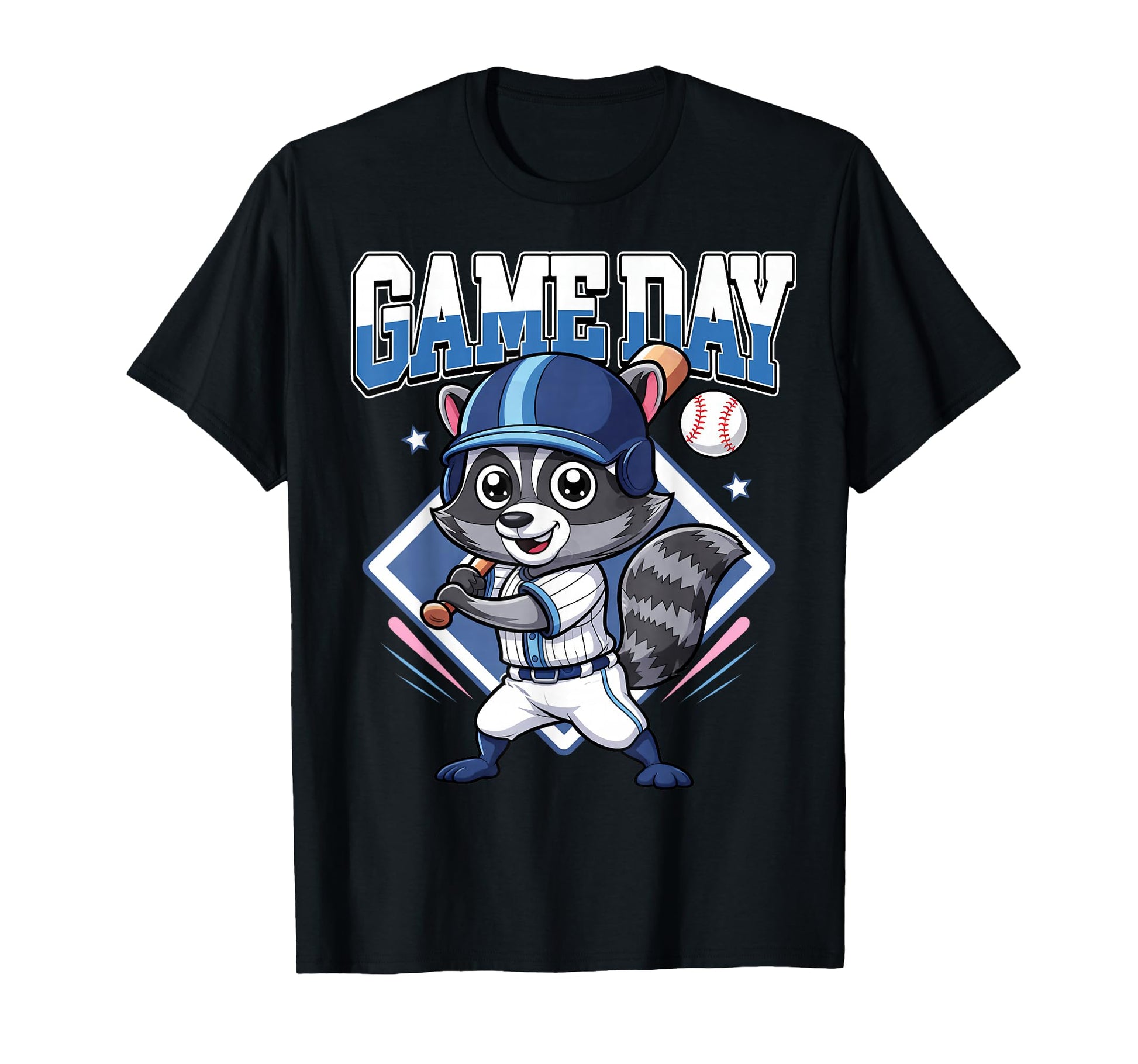 Game Day Baseball Funny Raccoon T-Shirt - Streetwear Style for Adults - T-Shirt, Sweatshirt, Hoodie