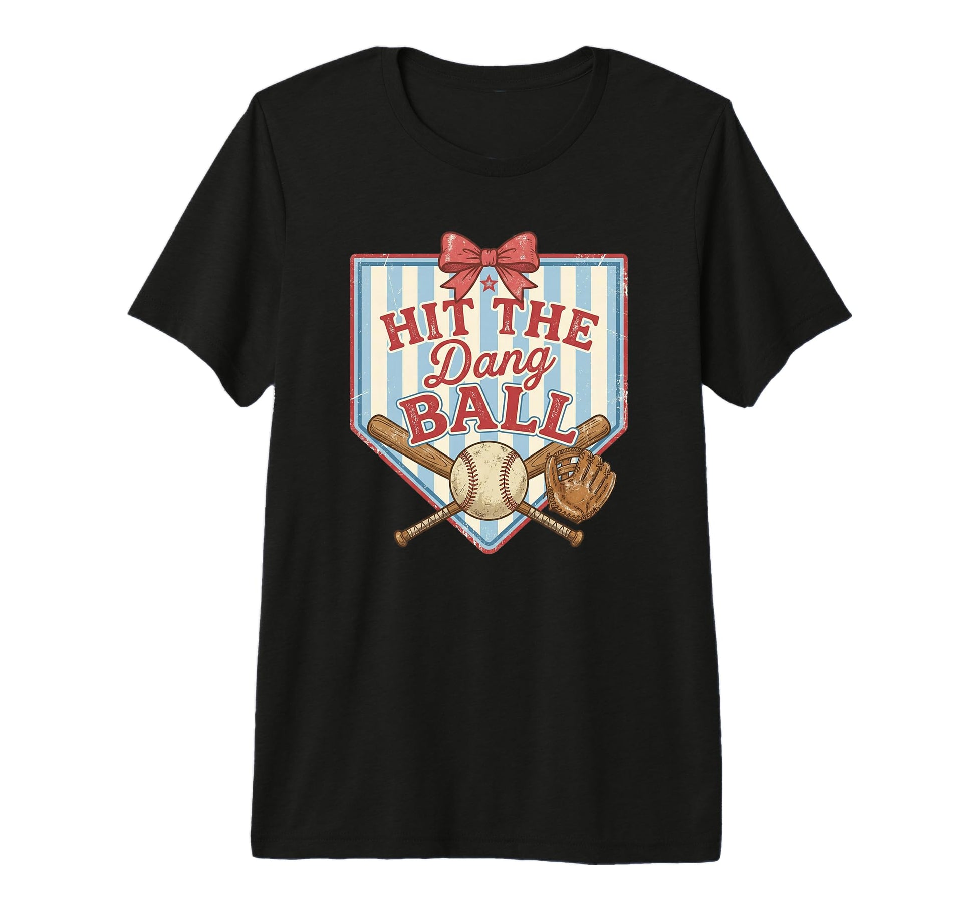 Womens Hit Dang Baseball Mom Tri T-Shirt - Casual Everyday Wear Unisex - T-Shirt, Sweatshirt, Hoodie