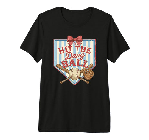 Womens Hit Dang Baseball Mom Tri T-Shirt - Casual Everyday Wear Unisex - T-Shirt, Sweatshirt, Hoodie