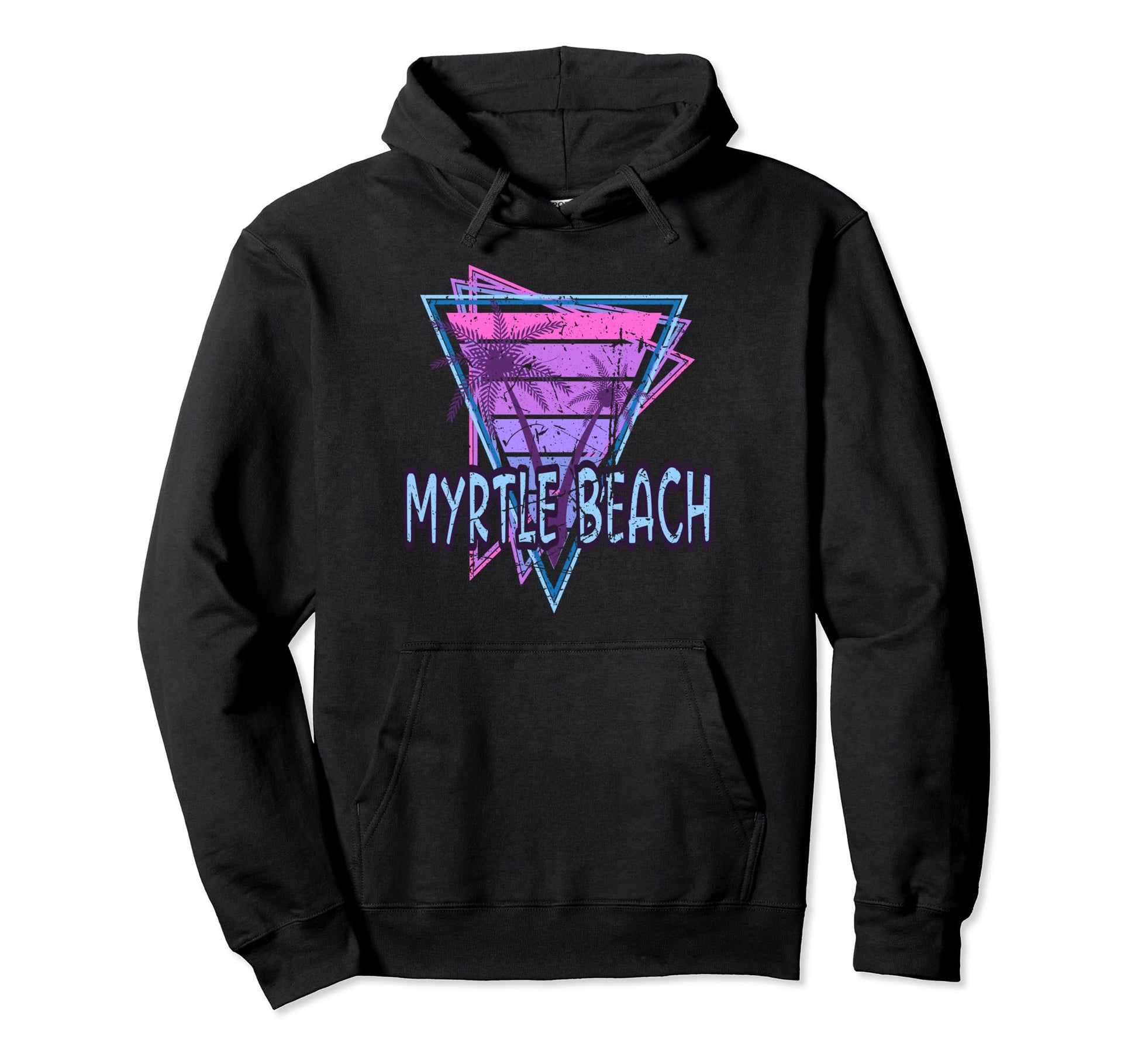 Myrtle Beach Vacation Vaporwave Aesthetic Hoodie - Graphic Print for Adults - T-Shirt, Sweatshirt, Hoodie