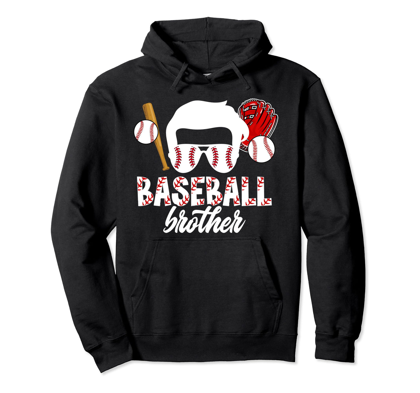 Baseball Brother Baseball Players Hoodie - Minimalist Print Men Women - T-Shirt, Sweatshirt, Hoodie
