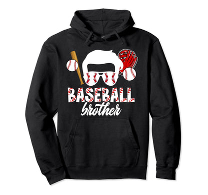 Baseball Brother Baseball Players Hoodie - Minimalist Print Men Women - T-Shirt, Sweatshirt, Hoodie