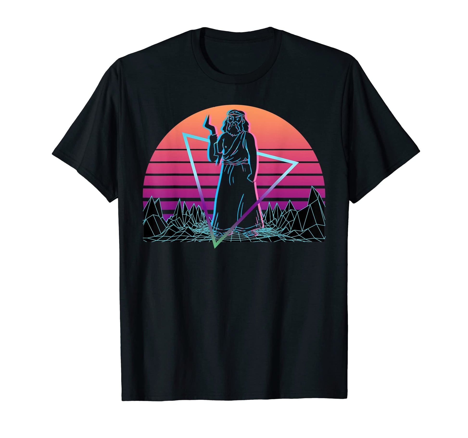 Zeus Greek God Sky Vaporwave Aesthetic T-Shirt - Novelty Apparel Men Women - T-Shirt, Sweatshirt, Hoodie
