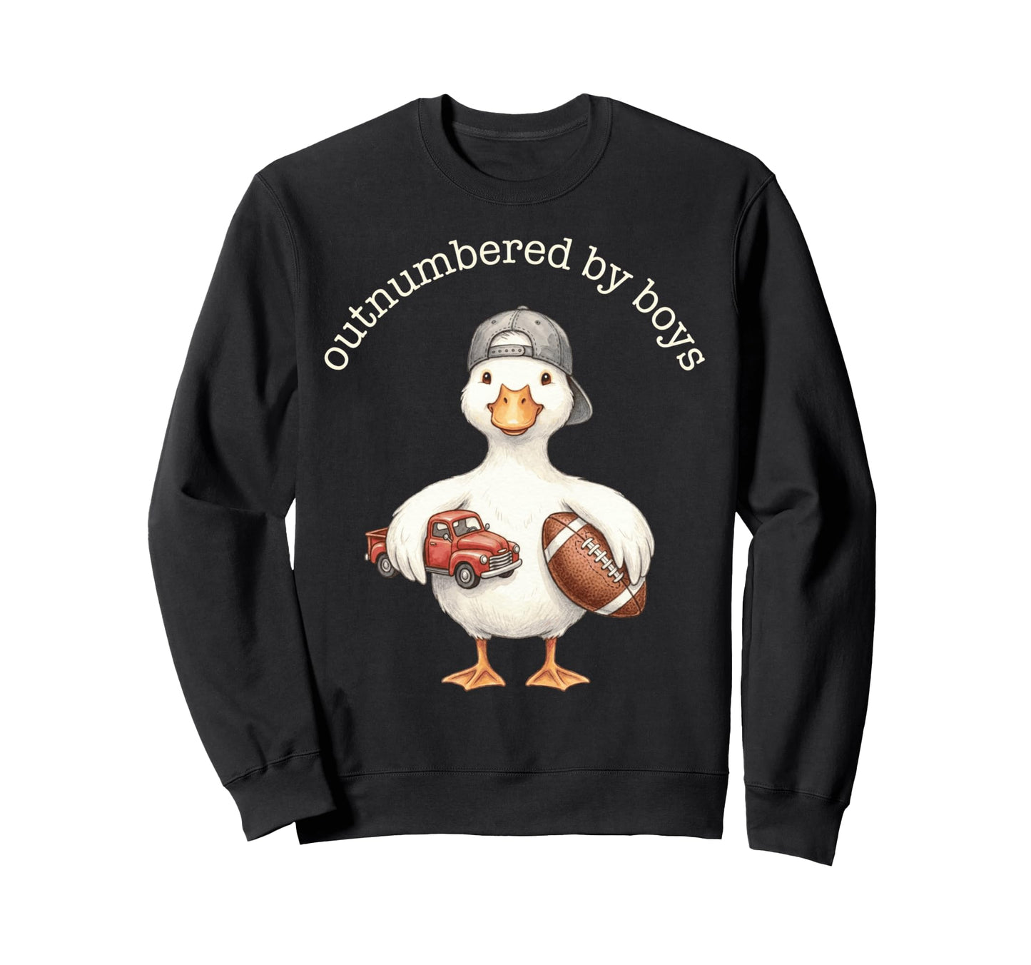 Outnumbered Duckling Toy Truck Sweatshirt - Custom Art Print for Adults - T-Shirt, Sweatshirt, Hoodie