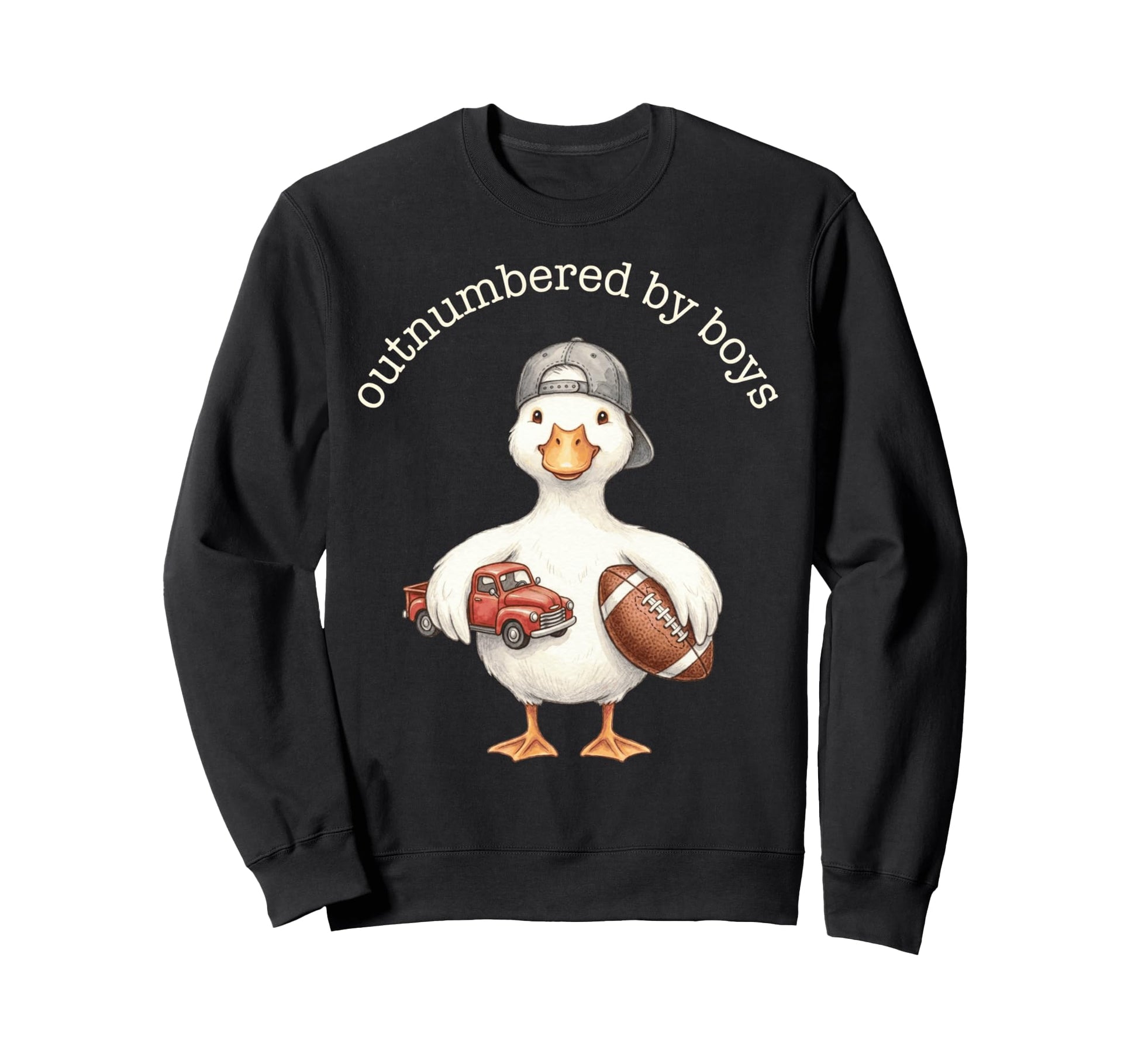 Outnumbered Duckling Toy Truck Sweatshirt - Custom Art Print for Adults - T-Shirt, Sweatshirt, Hoodie