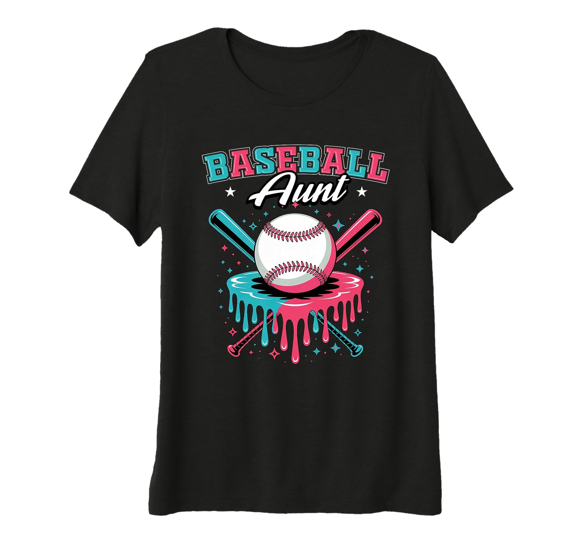 Womens Baseball Aunt Drip Ice T-Shirt - Casual Everyday Wear Men Women - T-Shirt, Sweatshirt, Hoodie