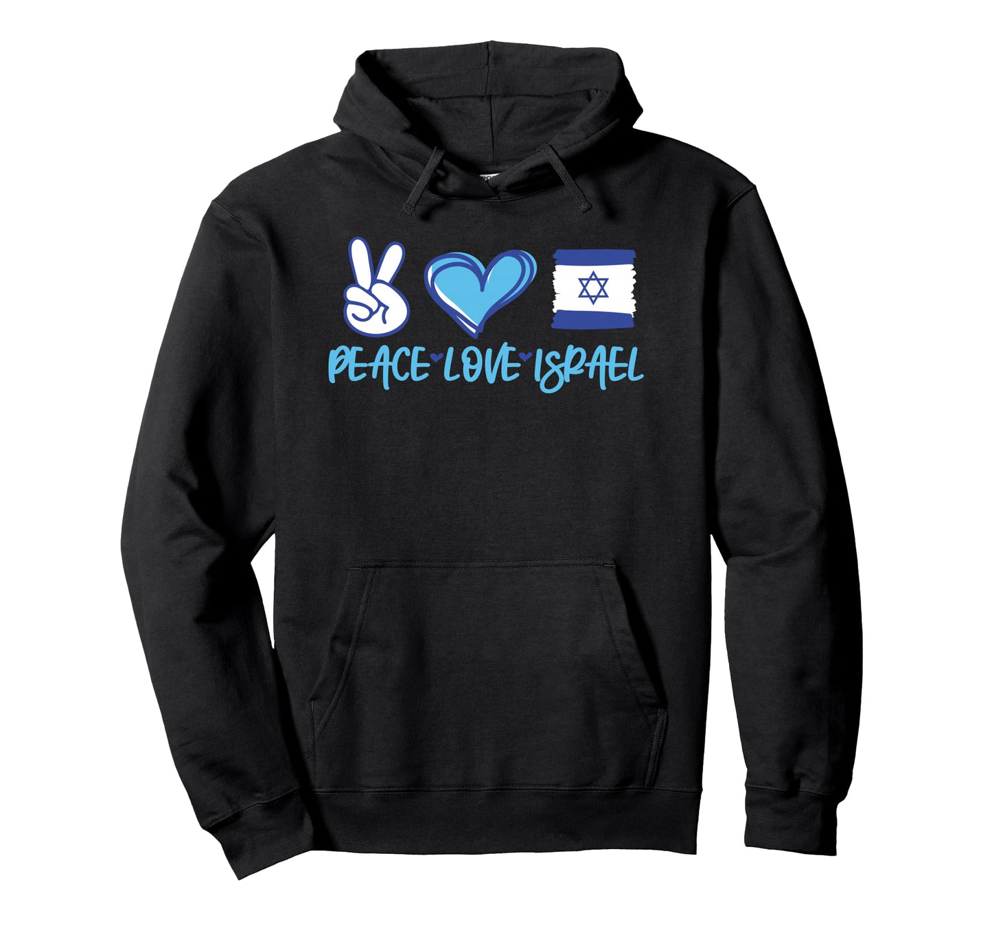 Support Israel Peace Love Israel I Hoodie - Custom Art Print Men Women - T-Shirt, Sweatshirt, Hoodie