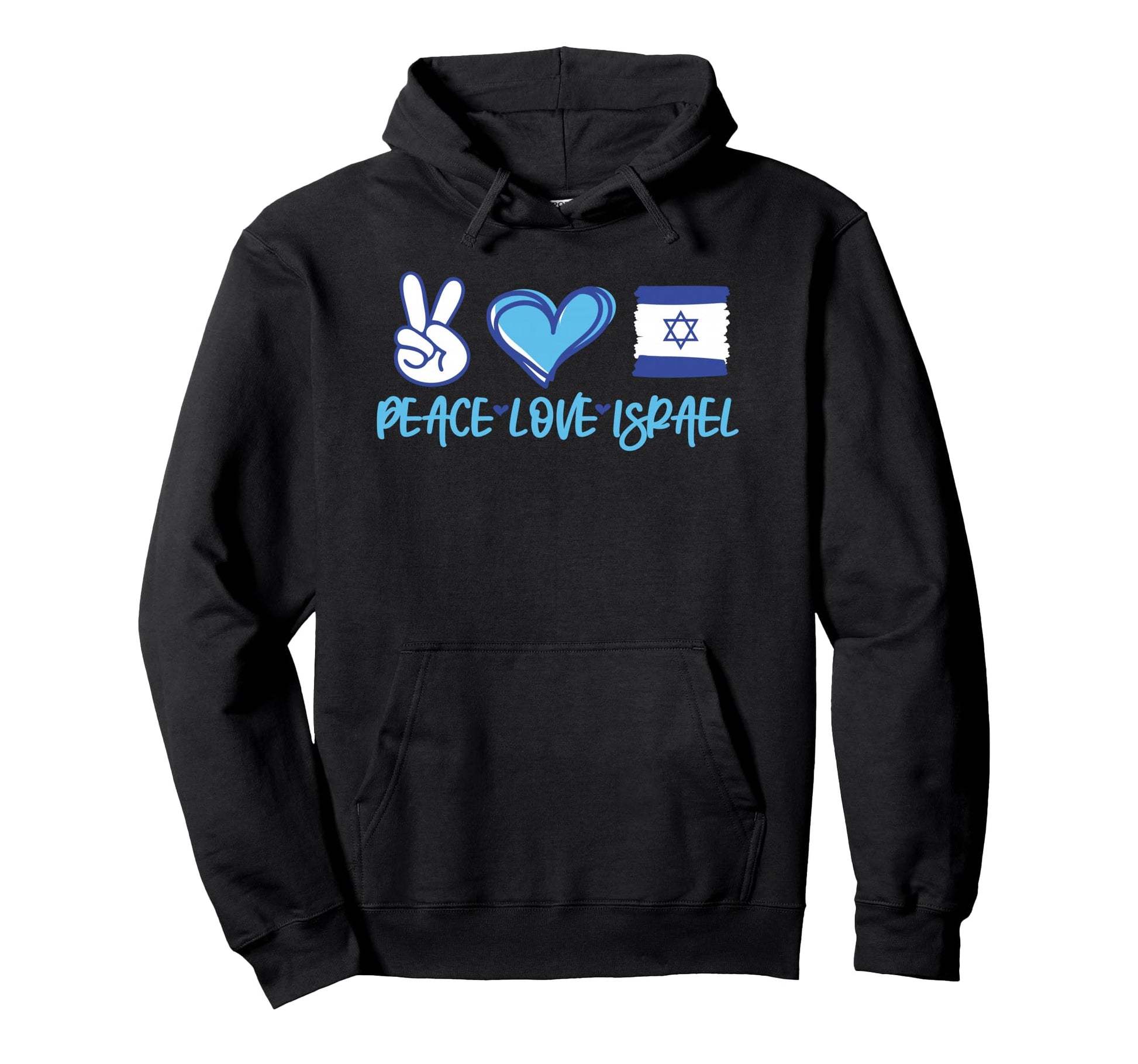 Support Israel Peace Love Israel I Hoodie - Custom Art Print Men Women - T-Shirt, Sweatshirt, Hoodie
